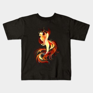 Fiery Bird ( Fire Phoenix ) Kids T-Shirt